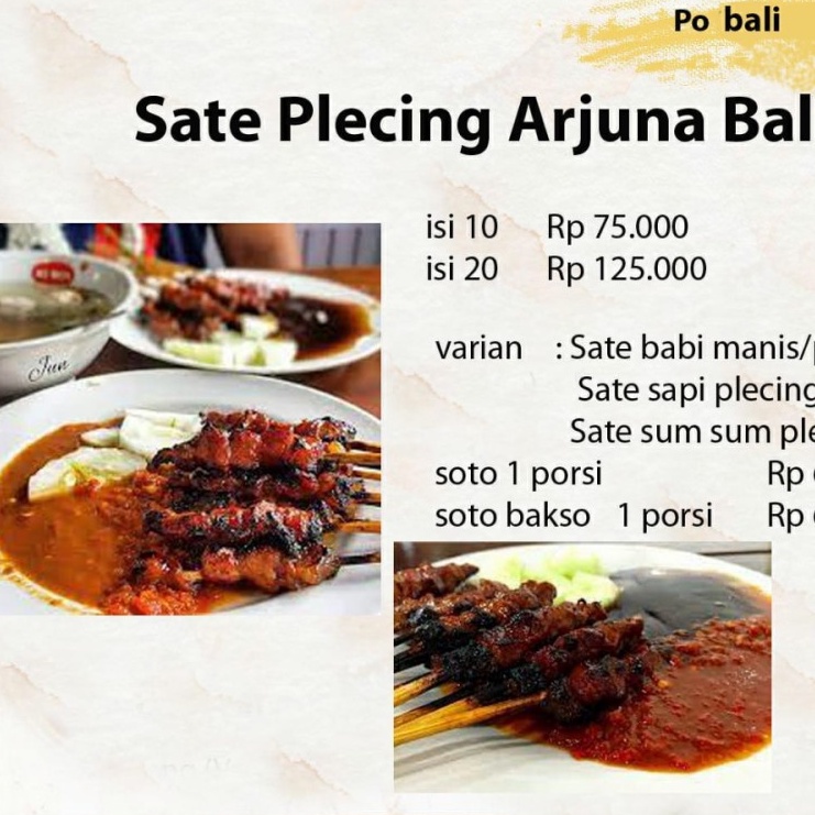 

sate plecing arjuna bali