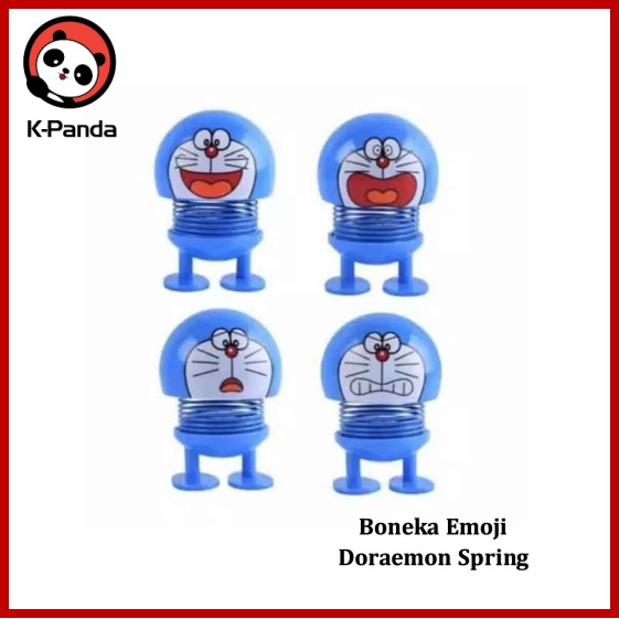 1SET - 4PCS Doraemon Emoticon Spring Shaking Head Doll Pajangan Dashboard Mobil