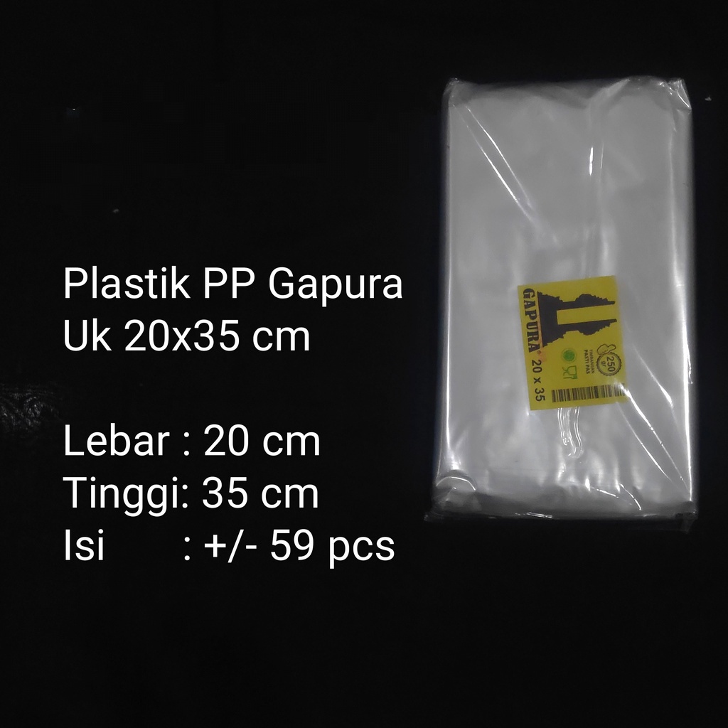 Kantong Plastik PP Bening uk.20x35 23x40 25x40 Plastik Loundry