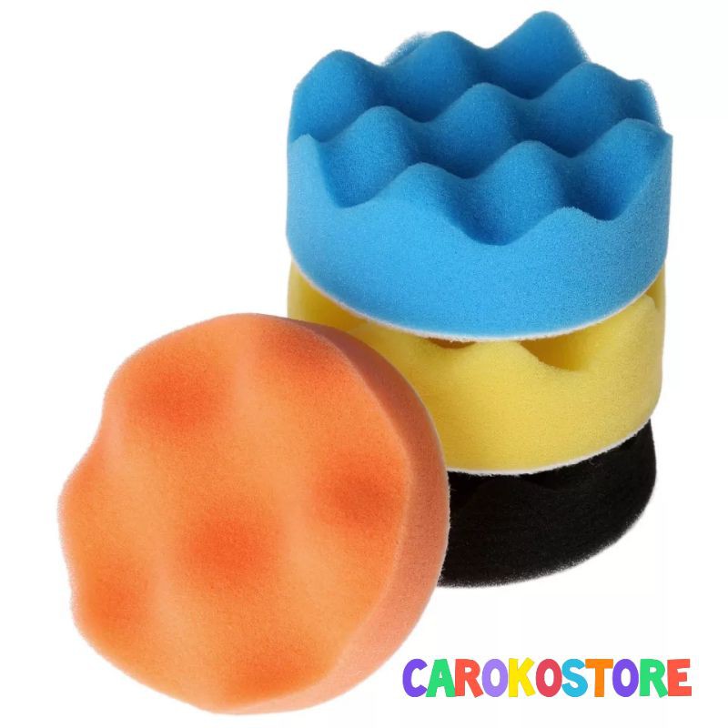 4pcs busa sponge poles pad buff 3inch wax compound