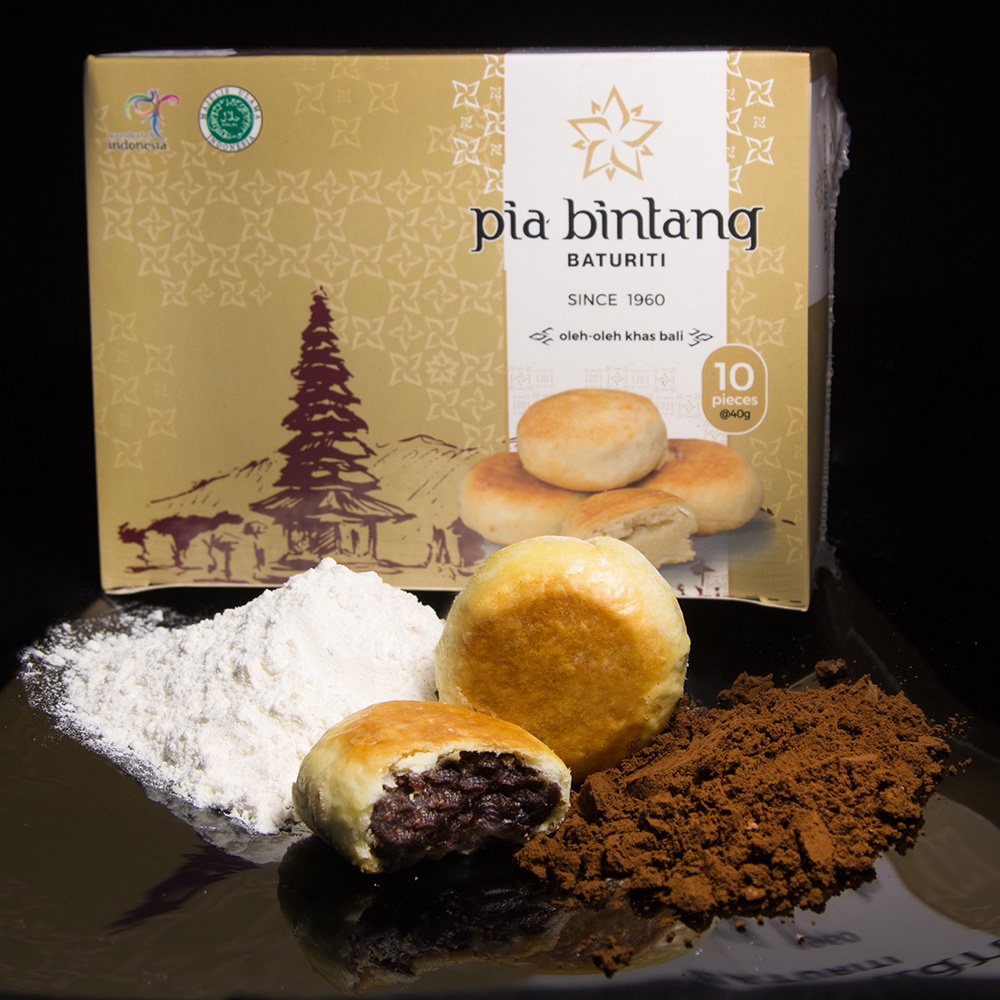 

Pia Bintang Kue Camilan Khas Bali Rasa Coklat