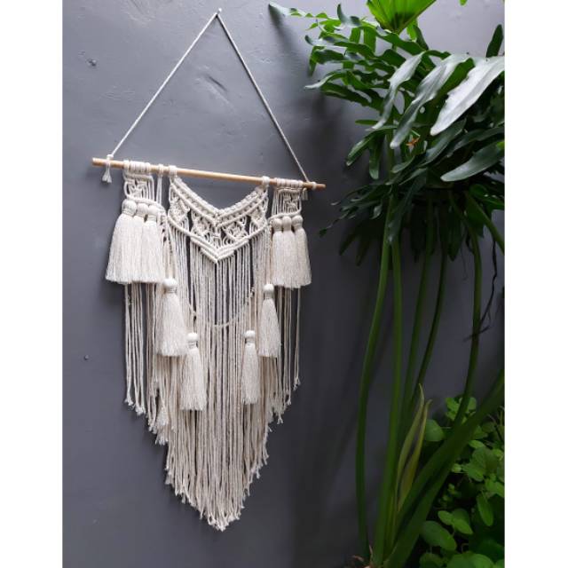 Macrame Makrame Hiasan Gantung Cutton Rope Benang Katun Hiasan Dinding Shopee Indonesia