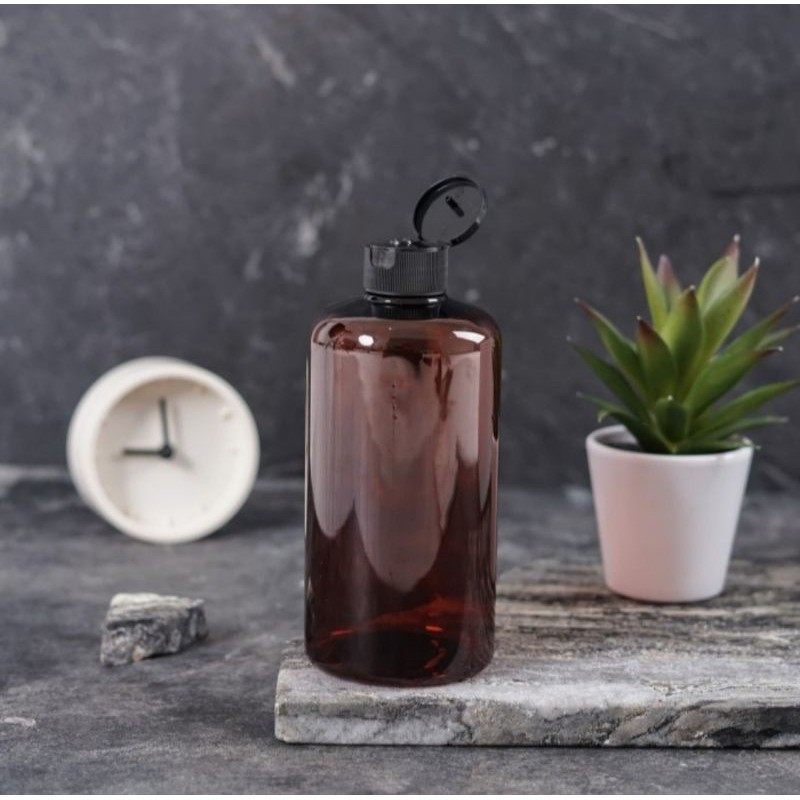 Botol 500ml Botol Fliptop 500ml Botol Amber / Bening Botol Plastik Kosong Murah Berkualitas