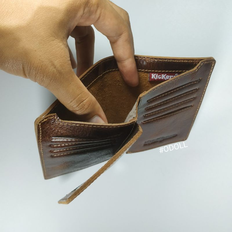 Dompet Pria Kulit Asli Ukuran Tanggung 3/4 Limited Edition