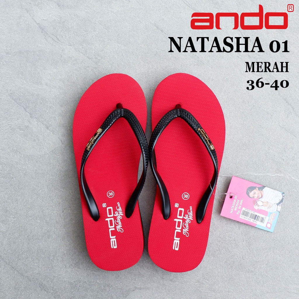 Sandal Wanita Ando - NATASHA 03 & NATASHA 02 - size 36-40 - sandal wedges wanita - sandal japit wanita-7