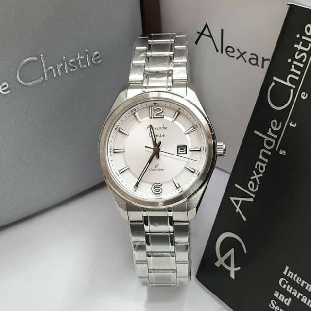 Jam Tangan Wanita Alexandre Christie 8583 Silver Putih