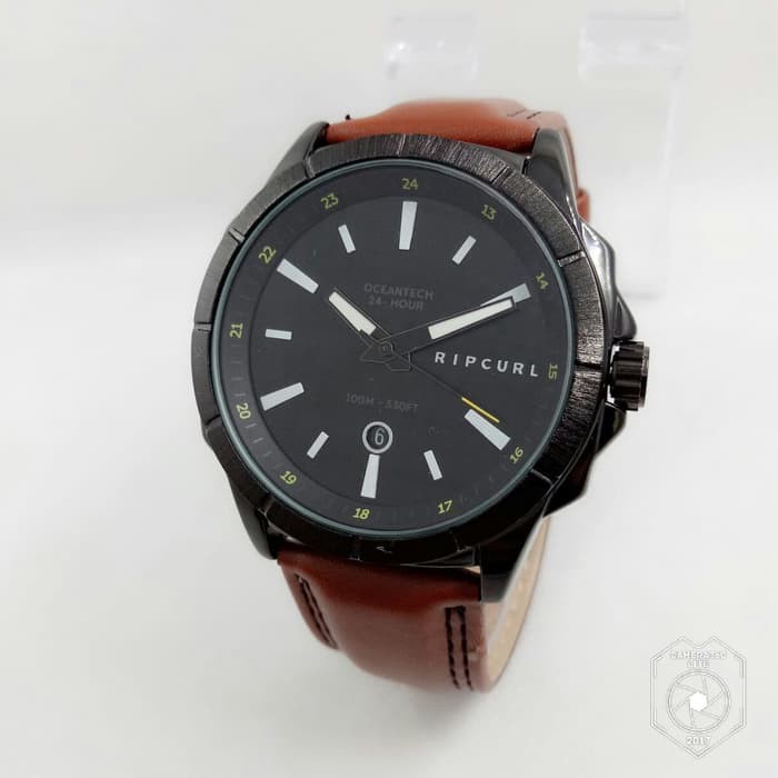 JAM TANGAN PRIA RIPCURL TANGGAL KULIT BROWN