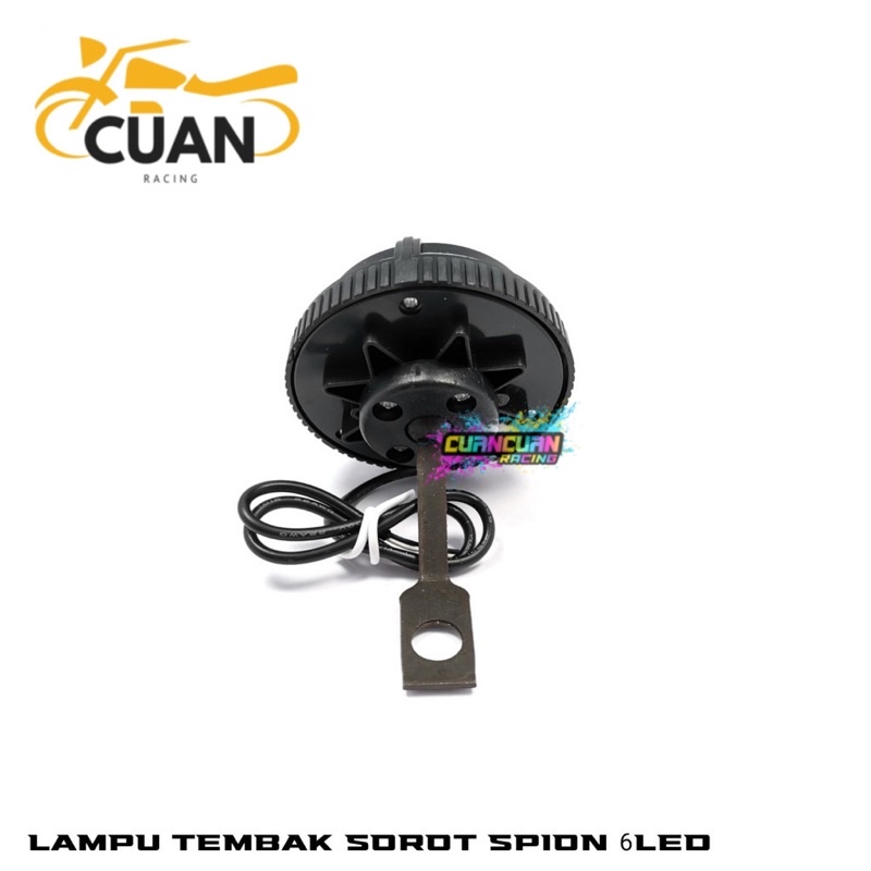 lampu tembak sorot led brecket spion 6mata dengan angel aye 5 mode