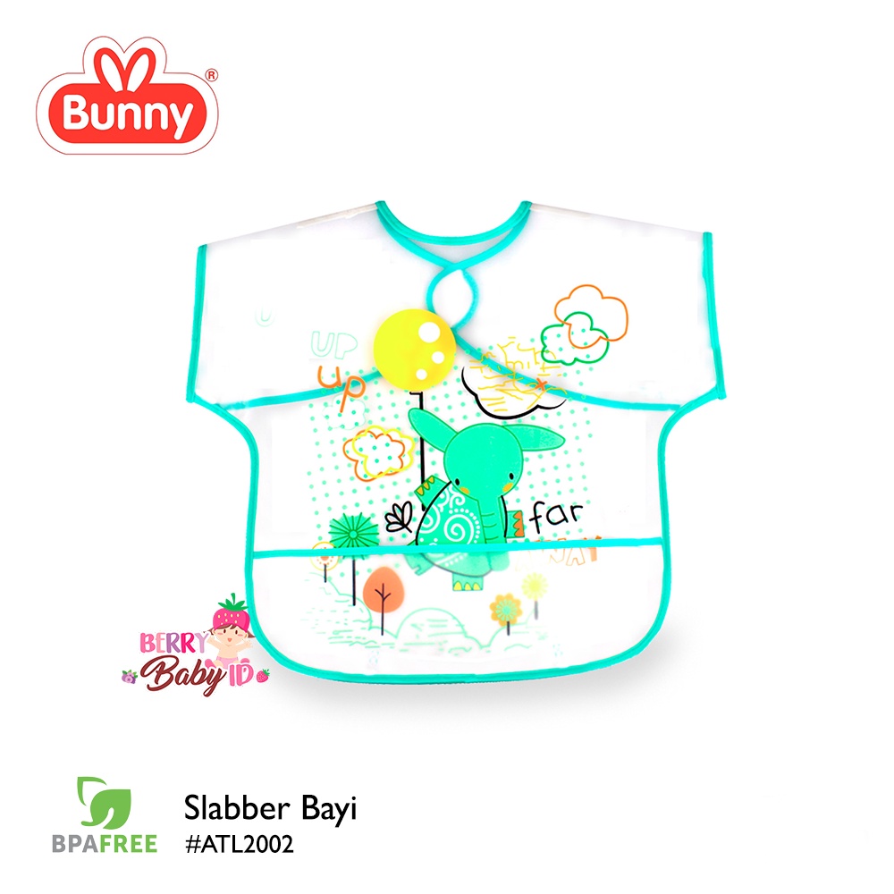 Lusty Bunny Slabber Bayi Waterproof Tatak Liur Celemek Makan Anti Air Tumpah LUS038 Berry Mart