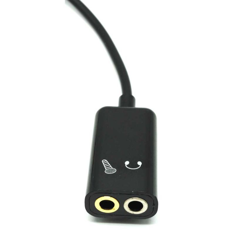 Audio Splitter 3.5mm ke 2 x 3.5mm - FA29735 - Black