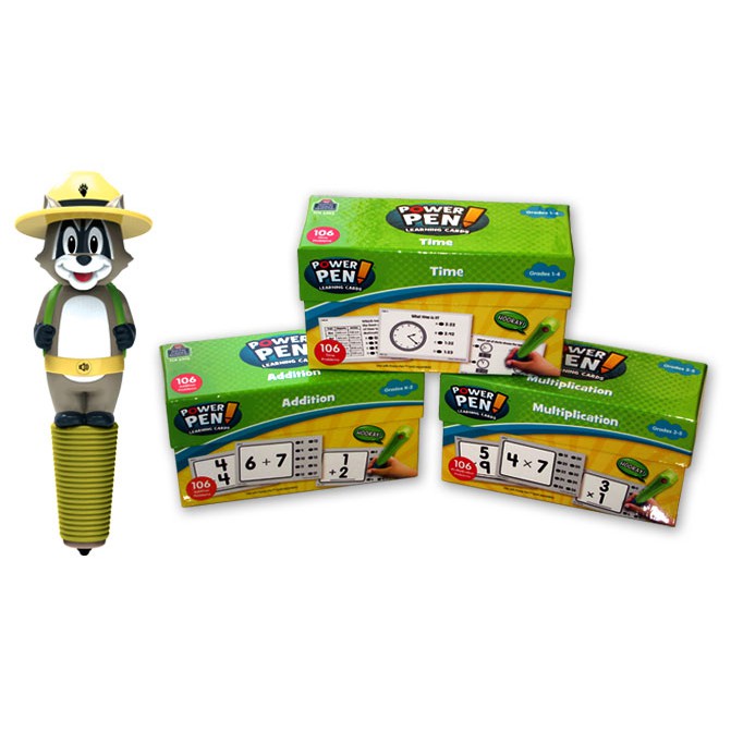 

Power Pen Ranger Rick with 3 Learning Cards Box Set (Addition, Time, Multiplication)