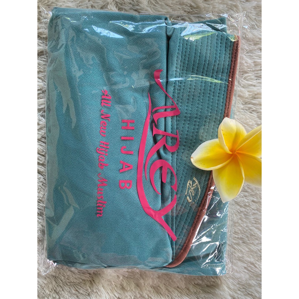 HIJAB INSTANT AREY SYAR'I LIST JERSEY//JILBAB JUMBO SYARI LIST BY AREY HIJAB-Wardah