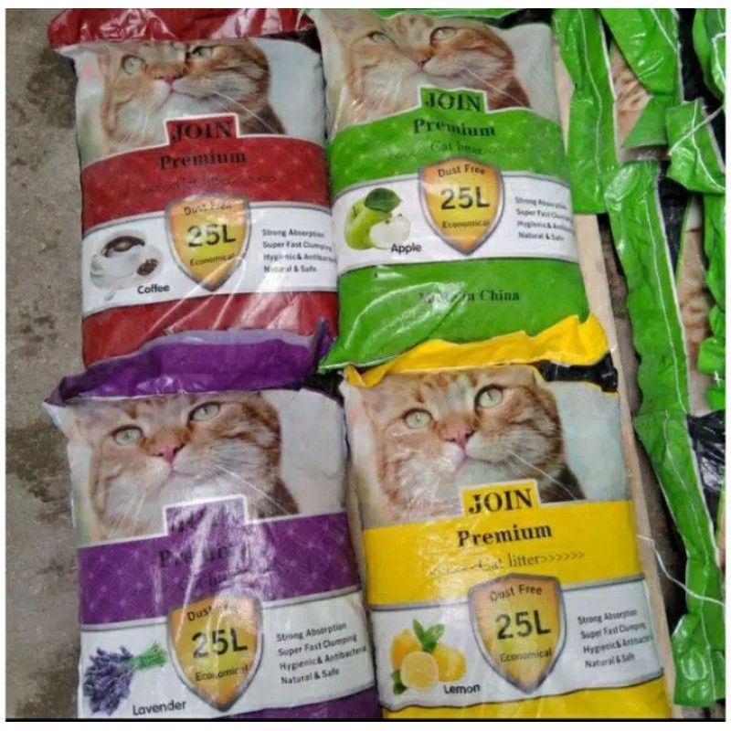 Pasir kucing promo JOIN 25Litter all varian (Eks-pedisi) Pasir wangi gumpal