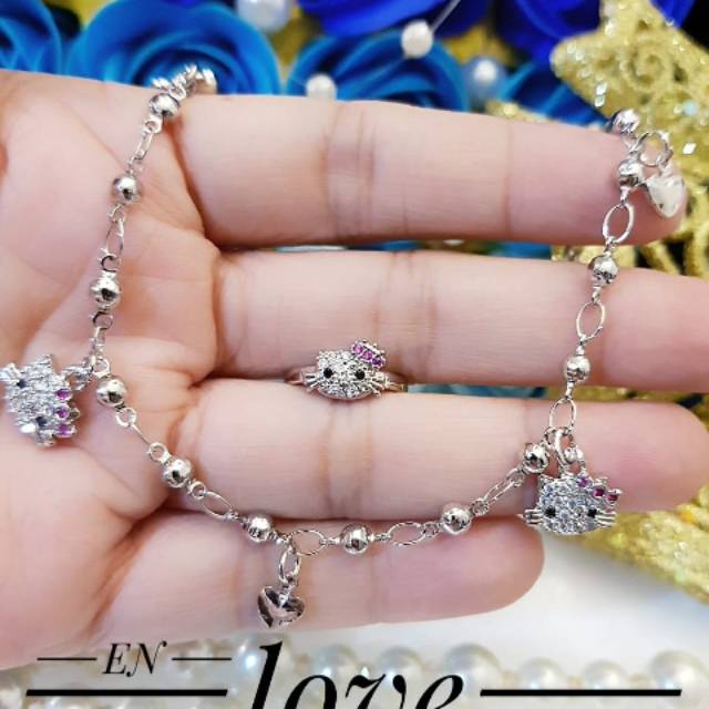 Xuping gelang dan cincin anak lapis emas 3018j