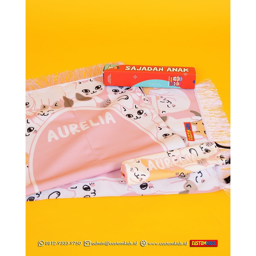 READY STOCK!! SAJADAH ANAK PRINTING, SAJADAH ANAK CUSTOM, SAJADAH TRAVELING (CUSTOMKIDS)-6