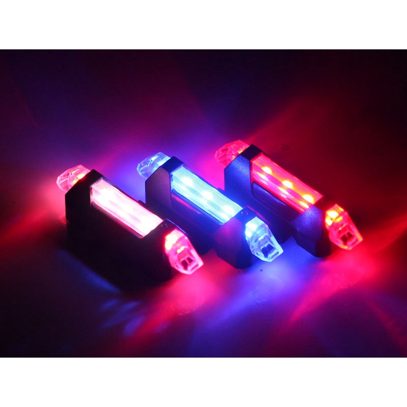 ROBESBON Lampu Belakang Sepeda USB Rechargeable Rear Tail Bike Portable Light Lamp - DC-918