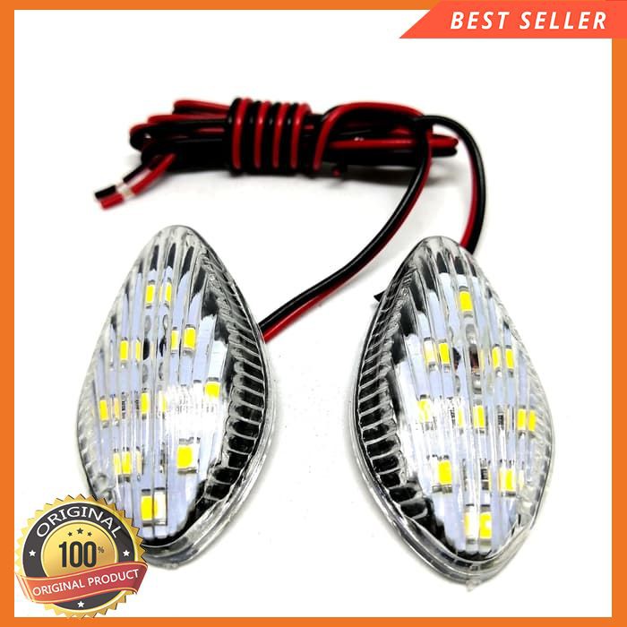 Lampu Sein Riting Motor Kuning Tempel Kecil Universal CBR R15 Vario CB