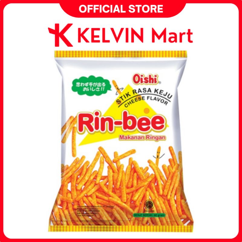 

Oishi Rinbee Makanan Ringan Bentuk Stik Rasa Keju Cheese Flavor 60g | KELVIN Mart