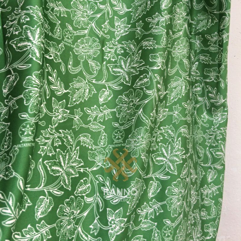 KAIN BATIK FATAYAT NU SEMI SUTRA HIJAU MUDA 1 METER