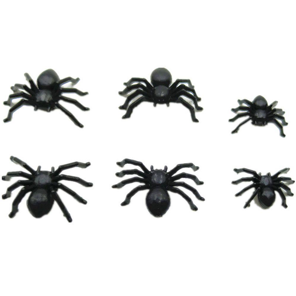 [Elegan] Horror Hitam Spider Dekorasi Rumah Plastik Hitam Mainan Rumit Laba Palsu Simulasi Spider Perlengkapan Dekorasi Bercanda Mainan Halloween Prank Props