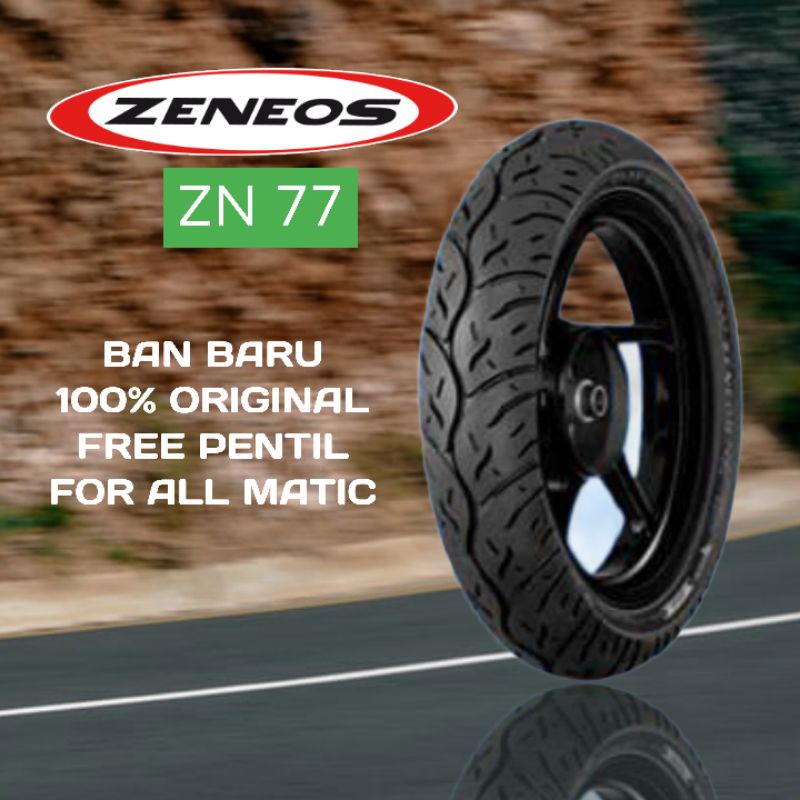 BAN TUBLES ZENEOS ZN 77 80/90.14 ,BAN BARU, 100% ORIGINAL, FREE PENTIL, FOR ALL MATIC