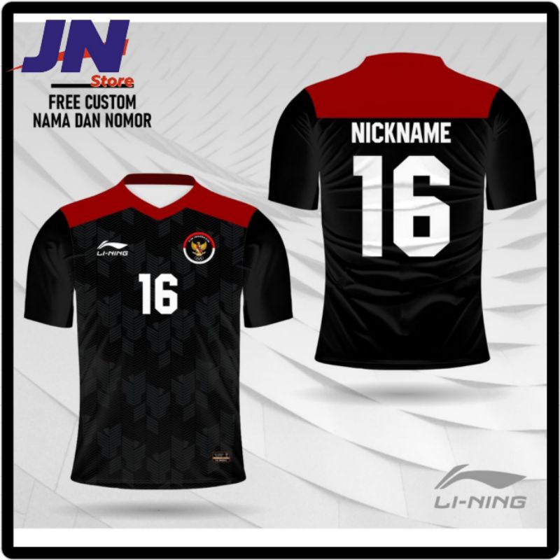 BAJU JERSEY TIMNAS INDONESIA BAJU BOLA TIMNAS HITAM SEA GAME 2022 FREE NICKNAME