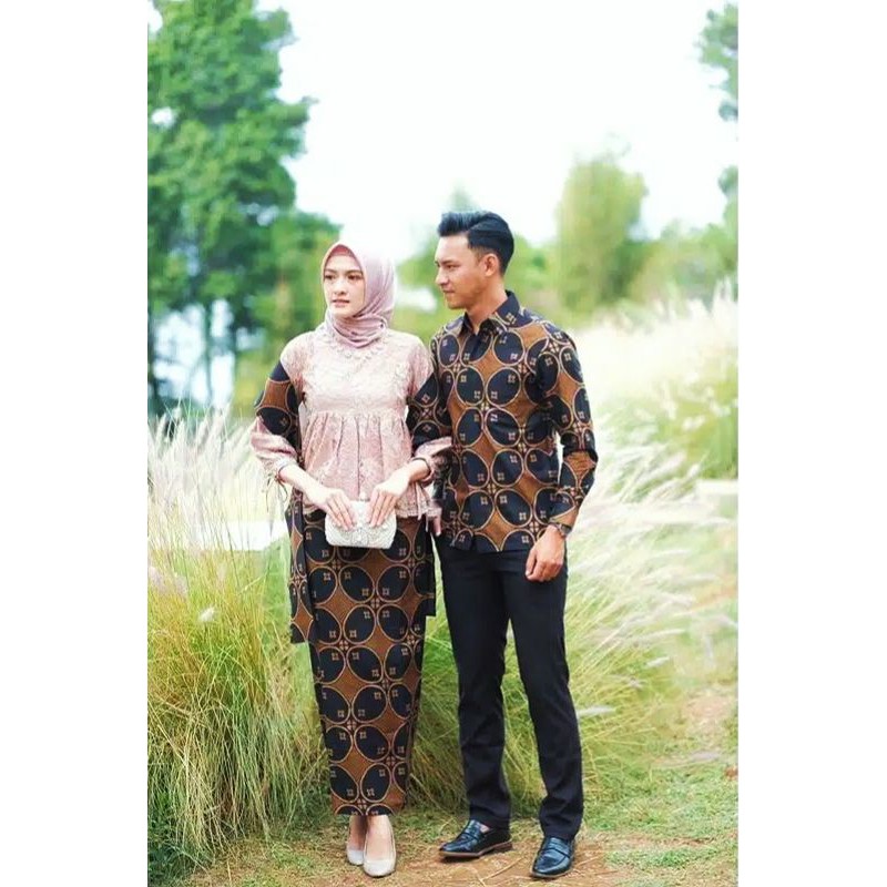 BATIK COUPLE KEBAYA SET MAHARANI NABILA TUNANGAN MODERN ROK DUYUNG/SPAN