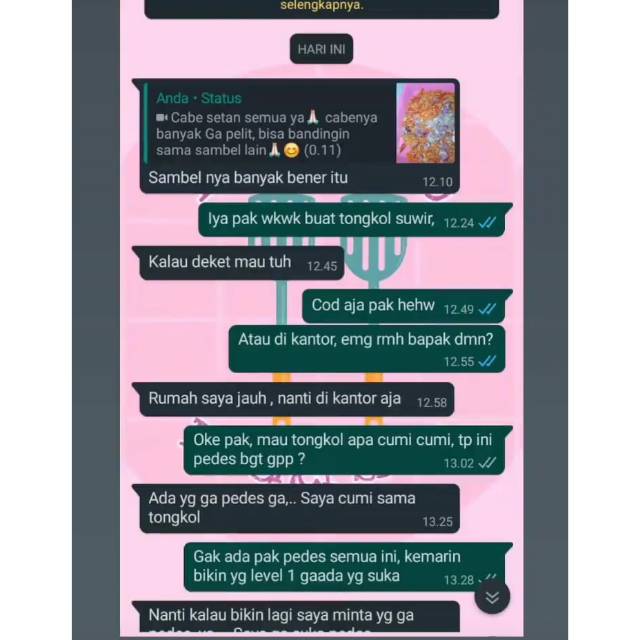 

Testimoni aneka sambal Pedas by Foodlova.co