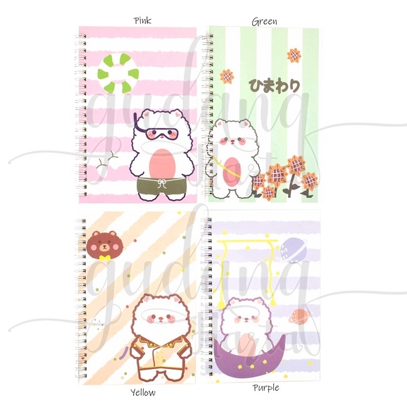 Notebook A5 Spiral Strip Polar Bear Beruang Journal Buku Catatan Lucu GH 308827