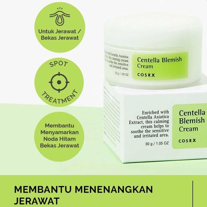 ✦SINAR✦ COSRX Centella Series ( Centella Blemish Cream 30gr - Centella Water Alcohol Free Toner 150ml )