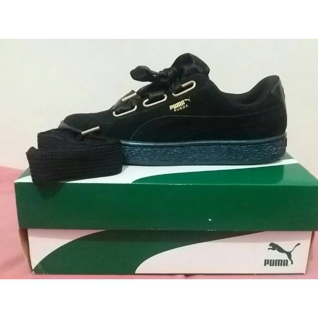 puma suede heart satin