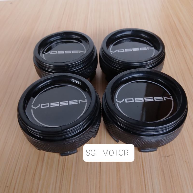 tutup velg racing dop roda fariasi vossen hitam Diameter 6cm Harga set