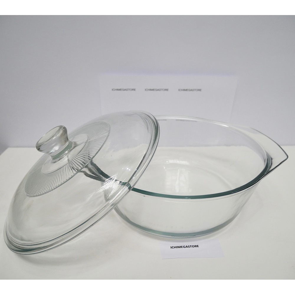 RB ICHIMEGASTORE Mangkok Sayur Besar Kaca Mangkok Kaca Mangkuk Makan + Tutup Kaca Mangkuk Sup Party