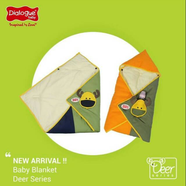 Dialogue baby blanket deer series dialogue selimut bayi selimut topi selimut tebal