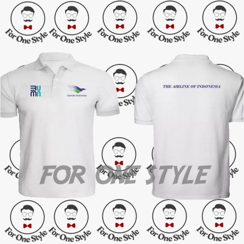 POLO SHIRT GARUDA INDONESIA THE AIRLINE OF INDONESIA - BUMN LOGO TERBARU