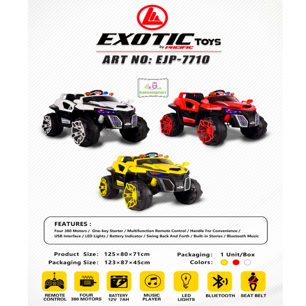 Mainan mobil aki Anak Exotic Jeep EJP 7710