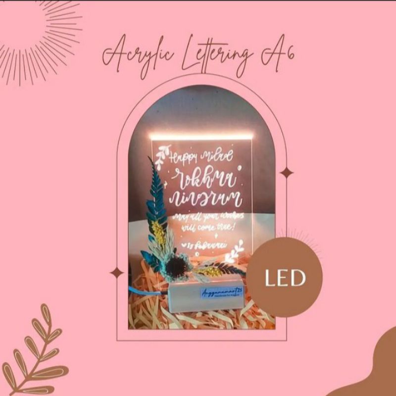 AKRILIK LETTERING LED, KADO ULTAH, KADO WEDDING, KADO WISUDA