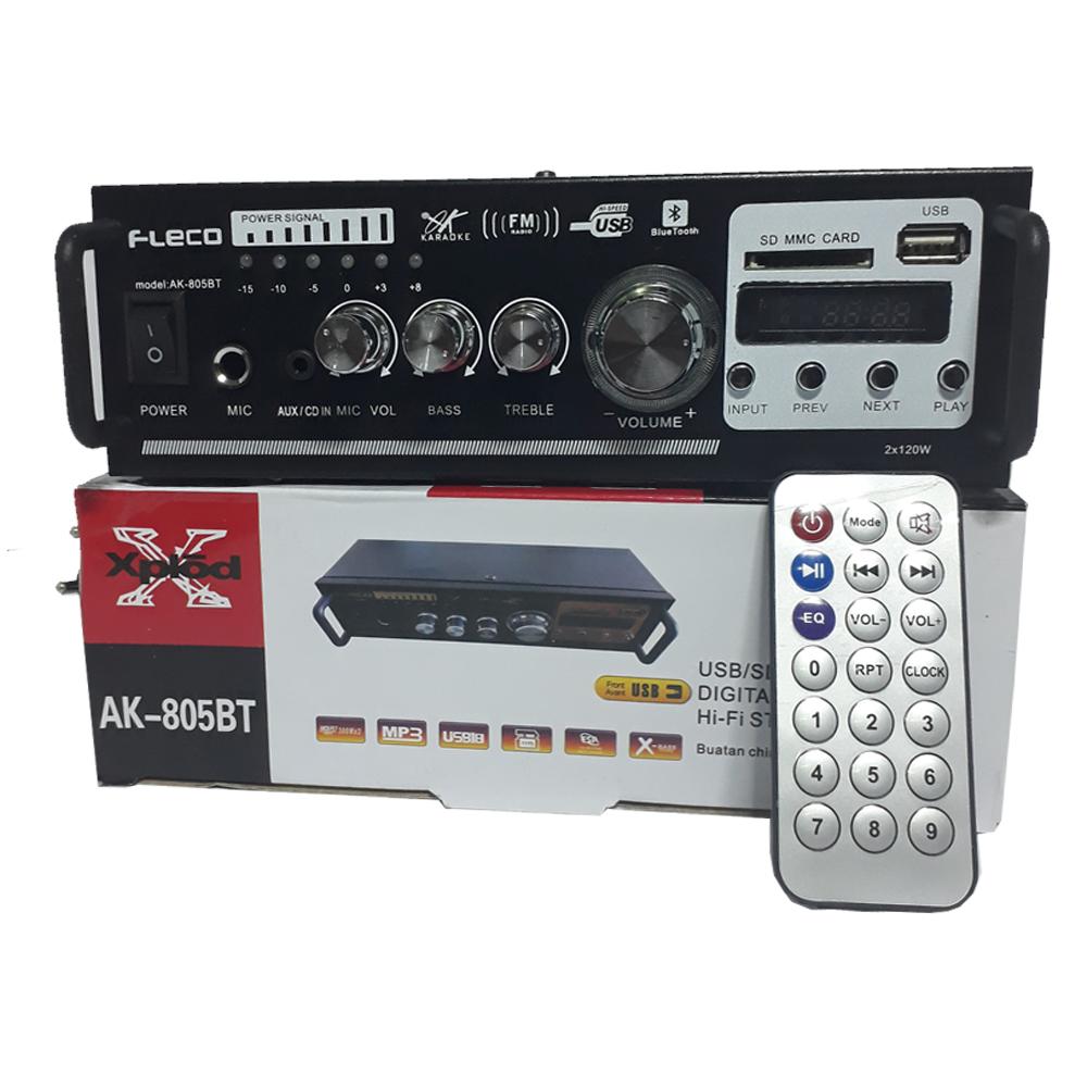 Amplifier FLECO AK-805BT Bluetooth Stereo Karaoke + Mp3 player + FM Radio