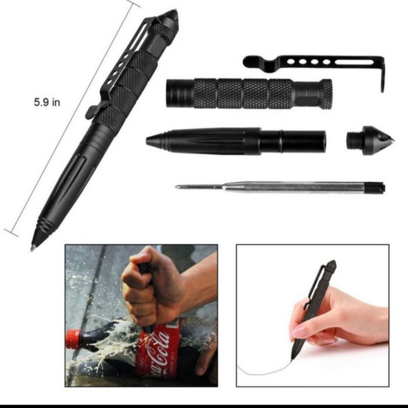Peralatan Survival Multifungsi Di Alam 9 in 1 - SOS - OMHX5UBK Black
