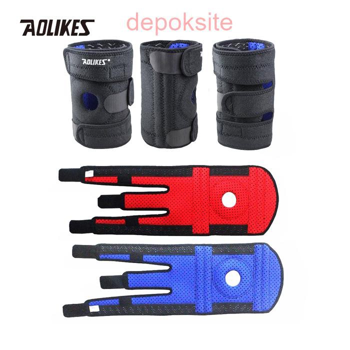 7912 Aolikes Deker Lutut 4 Spring Knee Pad Support Adjustable Sports Knee Patella Support Kneepad