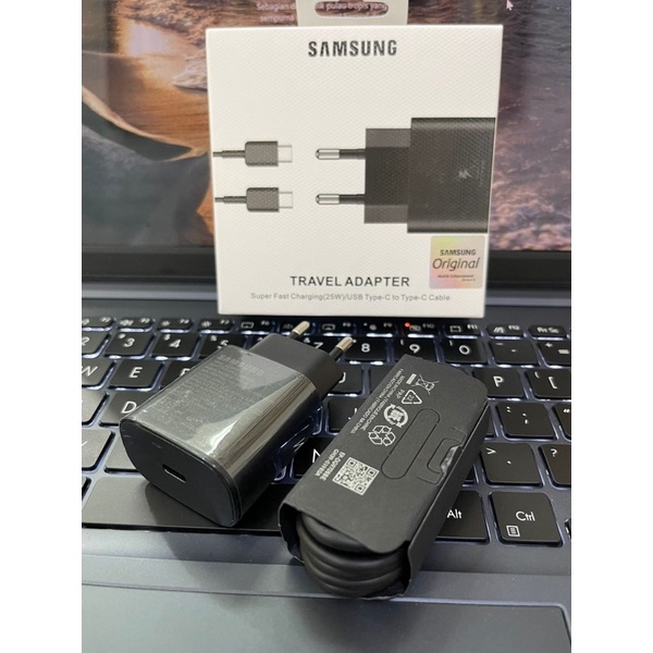 Charger Samsung 25W Original 100%  Colokan Type C to Type C Fast Charging Pengisian Super Cepat Packing Import Promo Sen