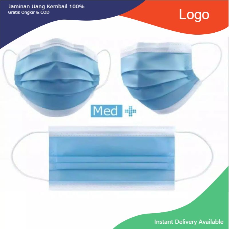 MASKER MURAH Sehat 1pcs Disposable Protective Mask Earloop 3 PLY H113 Pelindung Anti Bakteri COD