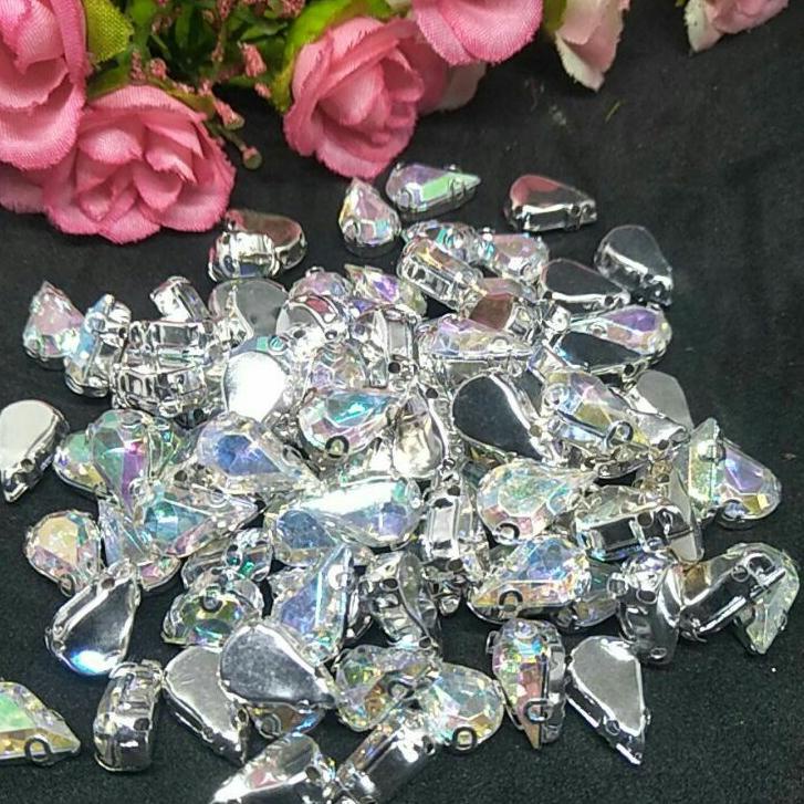 Harga Murah.. 8x13 DIAMON CANGKANG PAYET /TETES PELANGI AB @144pcs.