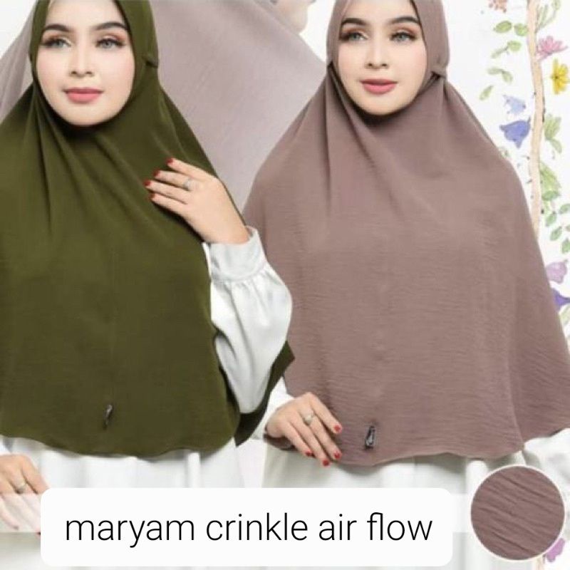 MARYAM BERGO PET CRINKLE AIR FLOW JUMBO/HIJAB INSTAN
