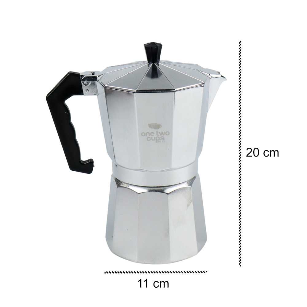 TD-AI02 One Two Cups Coffee Maker Moka Teko Stovetop Filter 450ml 9Cup - JF112