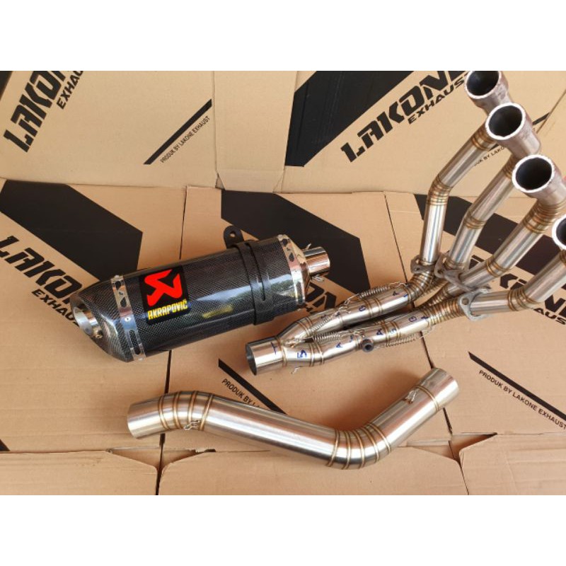 KNALPOT RACING AKRAPOVIC EVO CARBON FULLSYSTEM ZX25R ZX 25R ZX25 R