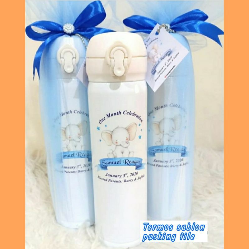 Termos sablon/hampers/souvenir anak/ultah/souvenir custom/tas custom/hampers/souvenir anak/khitanan/