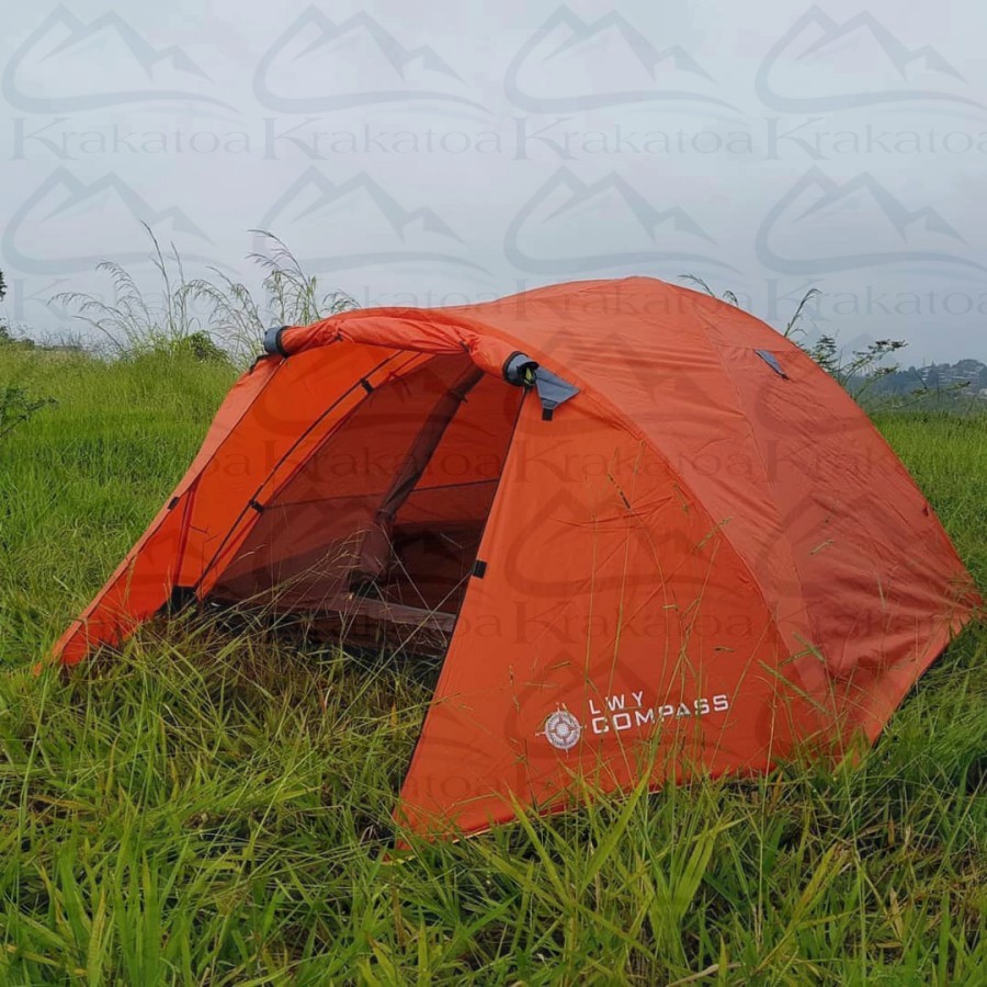 【COD】 Tenda Compass LWY` Dome Fiber 4P 5P` Double Layer 4 - 5 Orang Tent` Camping Outdoor Kemah Compas