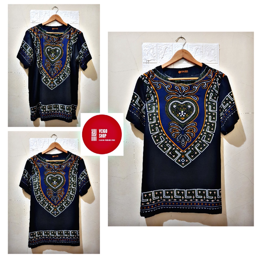 Terbaru Baju Dashiki Hitam Pria dan Wanita (Unisex)