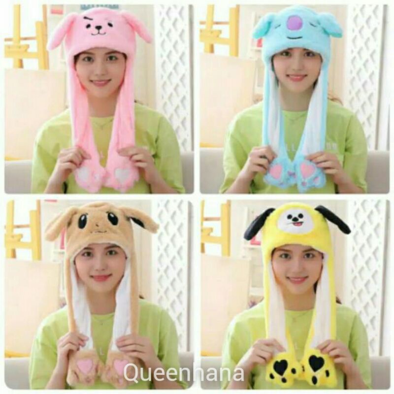 Dancing Hat Bunny Topi Kelinci Kuping Bisa Gerak Bahan Vonel